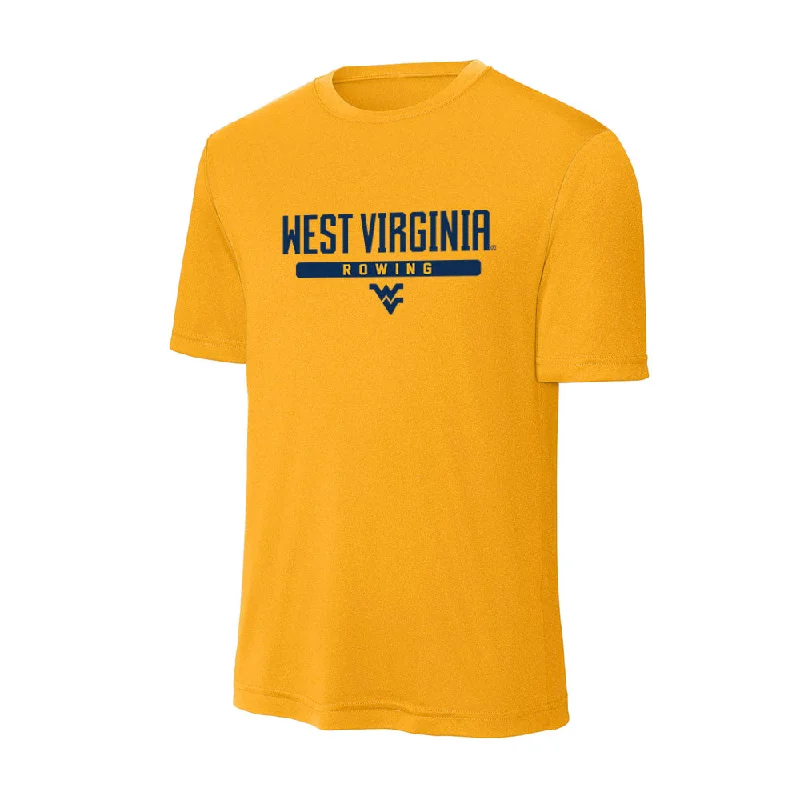 West Virginia - NCAA Women's Rowing : Teegan Wendley - Activewear T-Shirt-- Mesh Canvas Denim