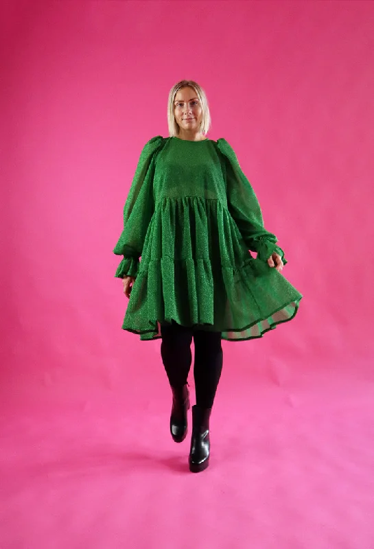 Dishy Dress Glitter Green Tunics Trousers formal