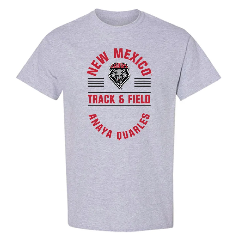 New Mexico - NCAA Women's Track & Field : Anaya Quarles - Classic Fashion Shersey T-Shirt-- Zippered Front Buttoned Front Snap Front