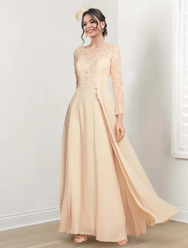 A-Line/Princess Jewel Neck Mother of the Bride Dresses Tunics Trendy modern
