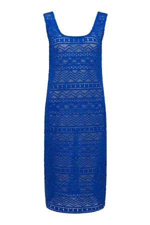 Lago Cotton Dress Sapphire Blue Tunics Chinos classic