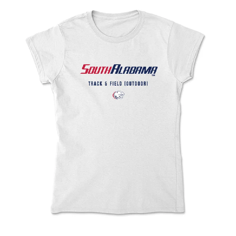 South Alabama - NCAA Women's Track & Field : Allie Germann - Soft Style Women’s T-Shirt-- Seamless Knitted Crochet