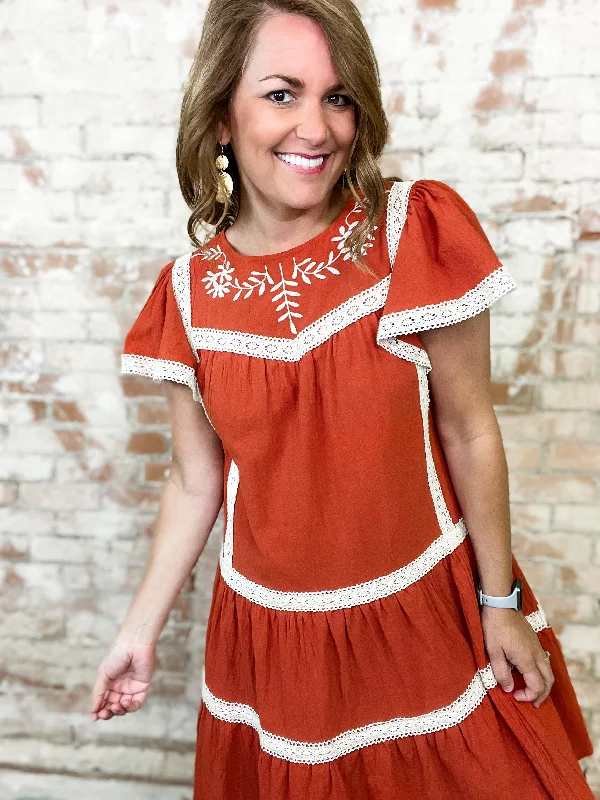 Marlee Embroidered Tiered Dress Tunics Versatile functional