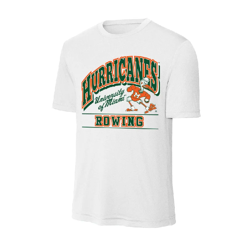 Miami - NCAA Women's Rowing : Anderson Blalock - Classic Shersey Activewear T-Shirt-- Ribbed T-Shirt High Neck Heavyweight