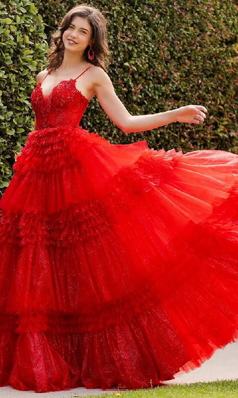 Long Prom Dress: Cinderella Couture 8163J Tunics Lace romantic