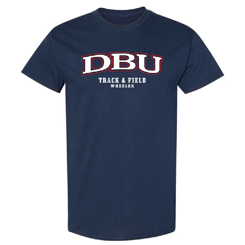 Dallas Baptist - NCAA Women's Track & Field : Cierra Wheeler - Classic Shersey T-Shirt-- Houndstooth Herringbone Solid
