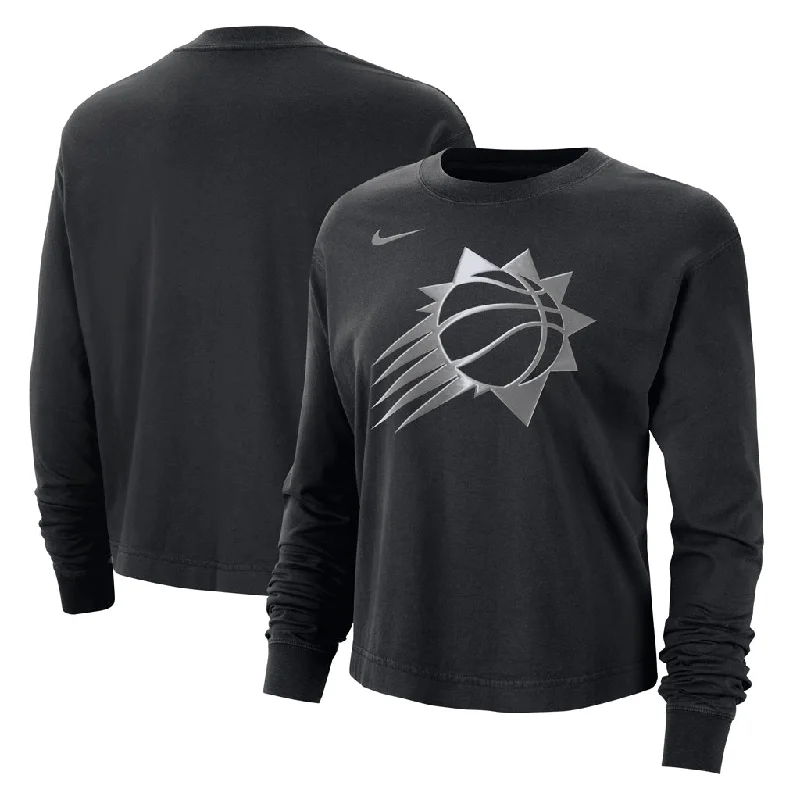 NBA Phoenix Suns Women's Nike Shine Boxy Long Sleeve T-Shirt-- Welt Pockets Slit Pockets Flap Pockets NBA Phoenix Suns Women's Nike Shine Boxy Long Sleeve T-Shirt-- Welt Pockets Slit Pockets Flap Pockets