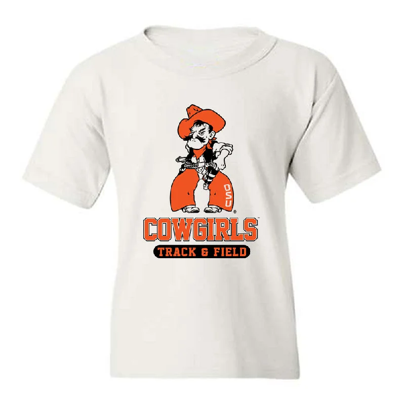 Oklahoma State - NCAA Women's Track & Field : Emma Robbins - Classic Shersey Youth T-Shirt-- Seamless Knitted Crochet