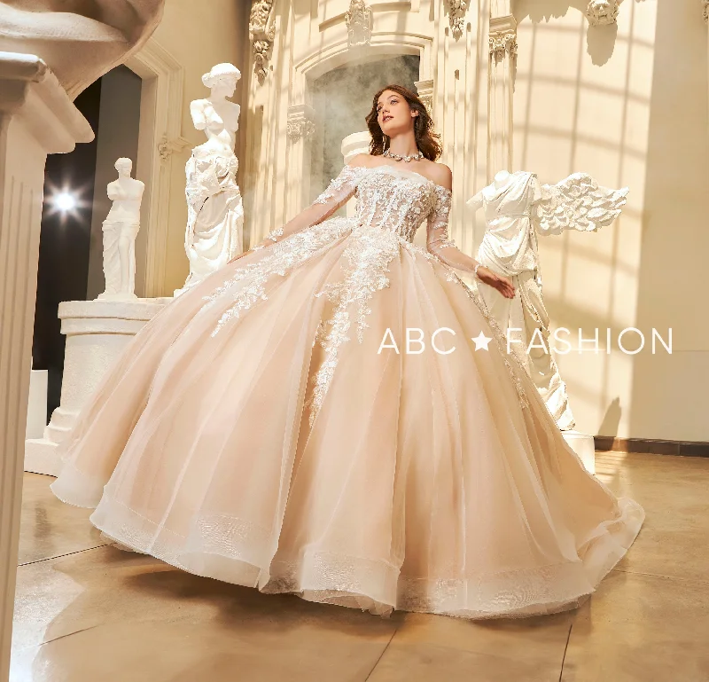 Long Sleeve Quinceanera Dress by Ragazza EV67-667 Pencil Office Professional