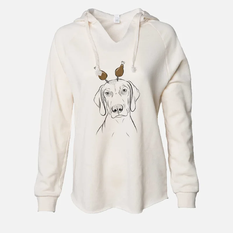 Thanksgiving Benelli the Vizsla - Cali Wave Hooded Sweatshirt Hoodie with High-Low Hem Asymmetrical Trendy