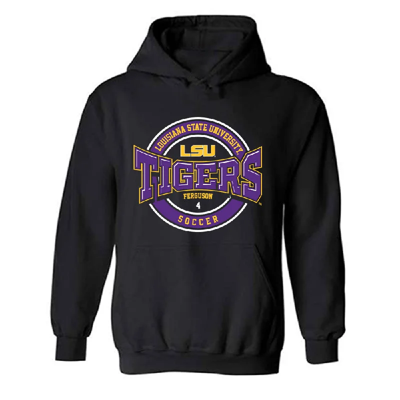 LSU - NCAA Women's Soccer : Jazmin Ferguson - Classic Fashion Shersey Hooded Sweatshirt Zip Hoodie Drawstring Kangaroo Pocket