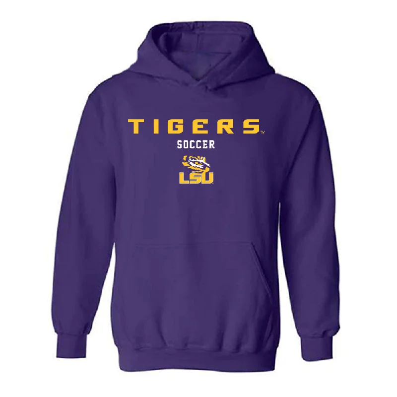 LSU - NCAA Women's Soccer : Jazmin Ferguson - Classic Shersey Hooded Sweatshirt Hoodie with Embroidery Detailed Premium