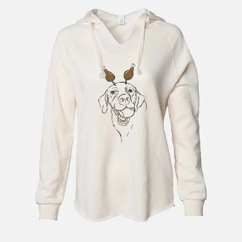 Thanksgiving Bailey the Labrador Retriever - Cali Wave Hooded Sweatshirt Hoodie with Exposed Zipper Edgy Industrial