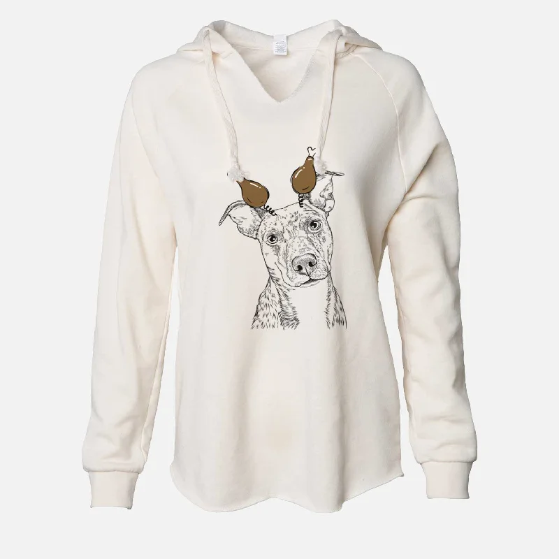 Thanksgiving Bianca the Mixed Breed - Cali Wave Hooded Sweatshirt Hoodie with Drop Shoulder Relaxed Streetwear