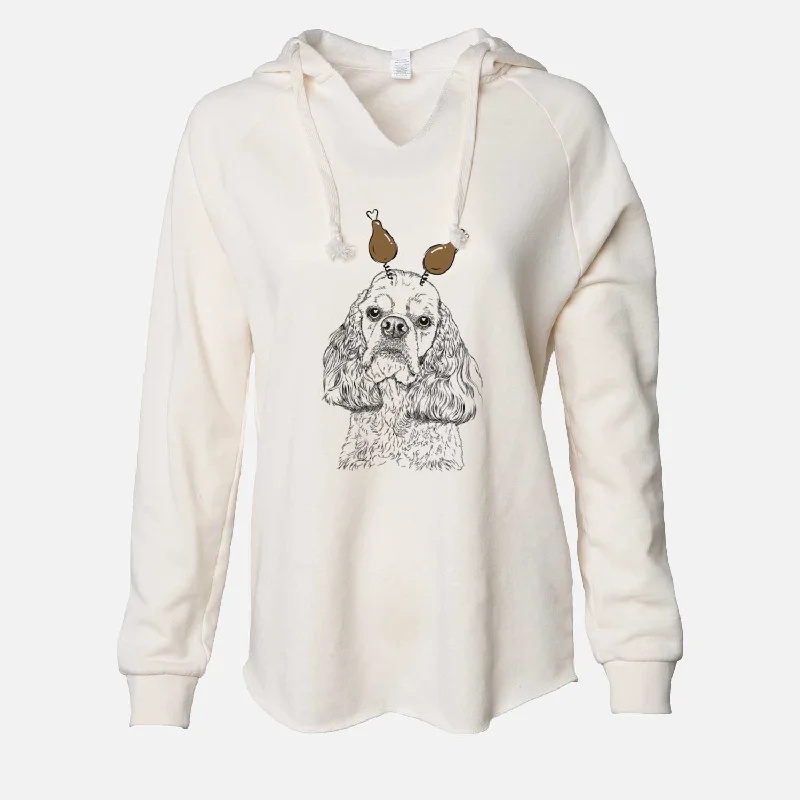 Thanksgiving Bailey the American Cocker Spaniel - Cali Wave Hooded Sweatshirt Hoodie with Crew Neck Simple Timeless