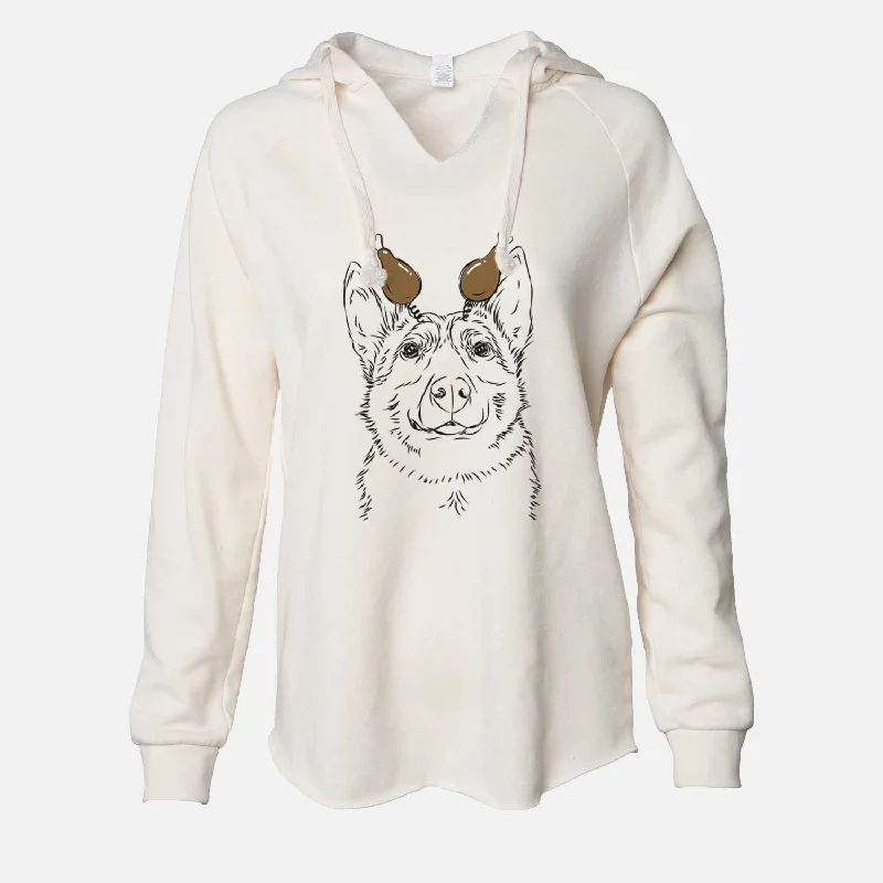 Thanksgiving Austin the Heeler - Cali Wave Hooded Sweatshirt Hoodie with Belted Waist Structured Tailored