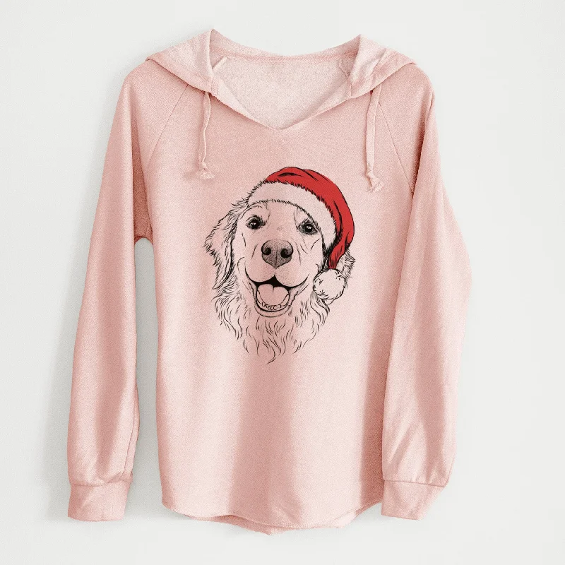 Santa Legend the Golden Retriever - Cali Wave Hooded Sweatshirt Hoodie with Velcro Closure Adjustable Secure