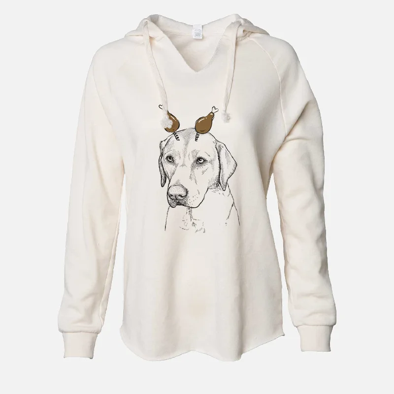 Thanksgiving Braxton the Yellow Lab - Cali Wave Hooded Sweatshirt Hoodie with Drawstring Waist Adjustable Fitted Thanksgiving Braxton the Yellow Lab - Cali Wave Hooded Sweatshirt Hoodie with Drawstring Waist Adjustable Fitted