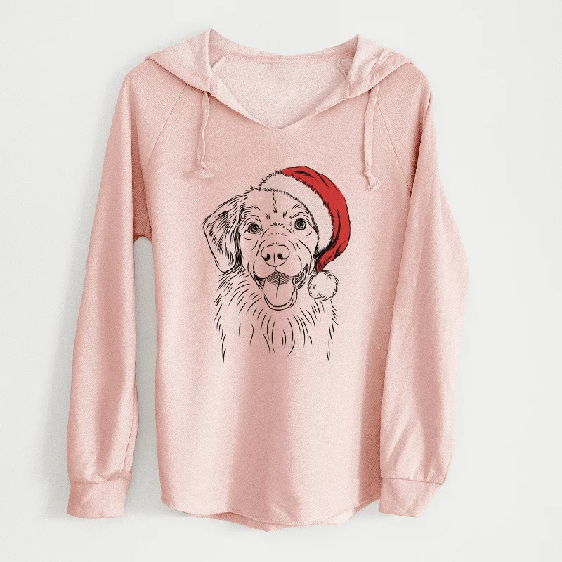 Santa Weston the Nova Scotia Duck Tolling Retriever - Cali Wave Hooded Sweatshirt Hoodie with Metallic Shiny Futuristic