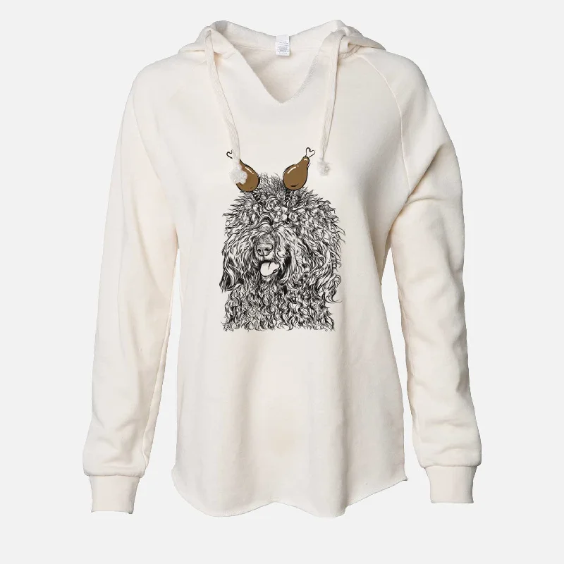 Thanksgiving Babs the Barbet - Cali Wave Hooded Sweatshirt Hoodie with Drawstring Waist Adjustable Fitted