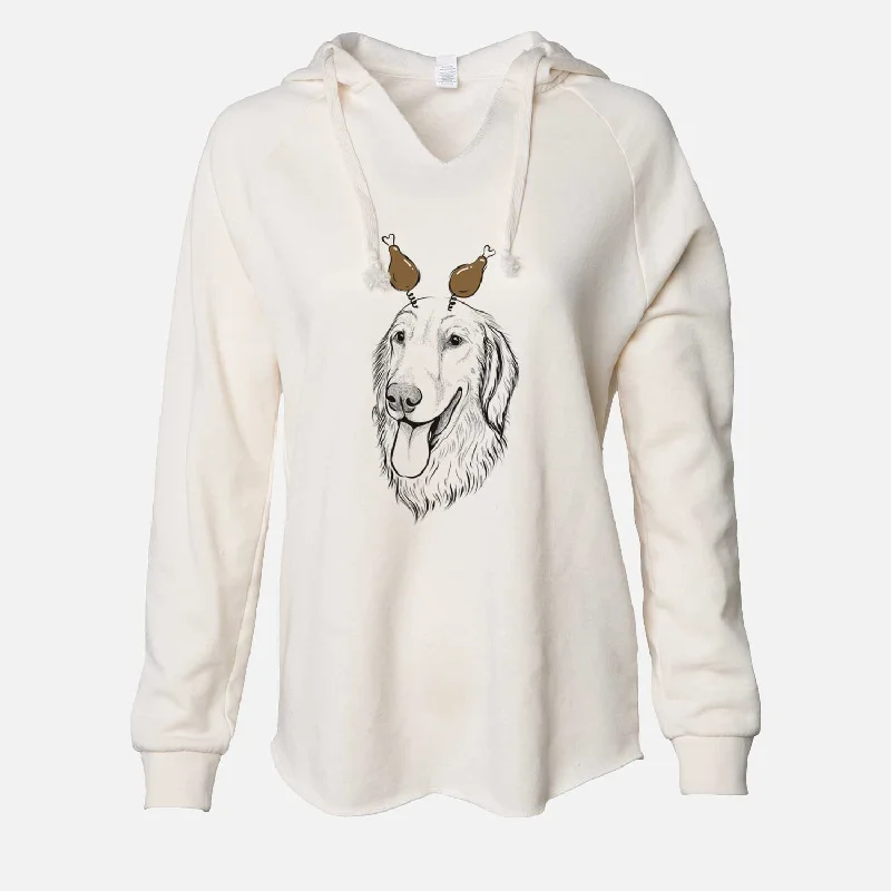 Thanksgiving Bailey the Golden Retriever - Cali Wave Hooded Sweatshirt Hoodie with Cuffed Sleeves Snug Secure