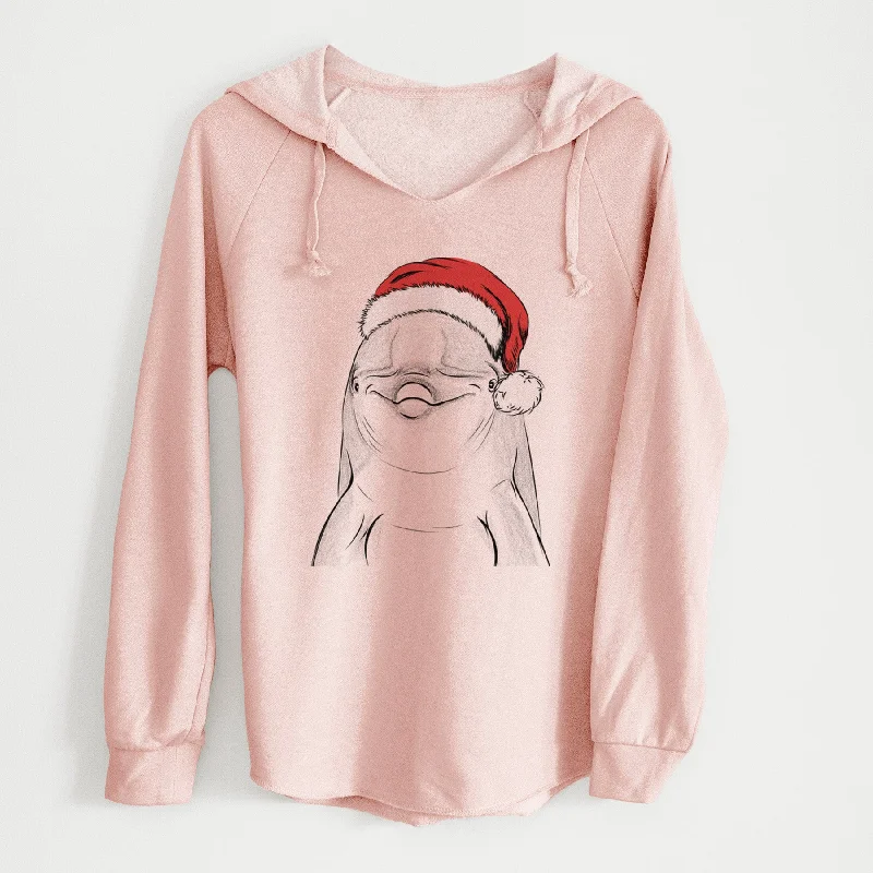 Santa Dave the Dolphin - Cali Wave Hooded Sweatshirt Hoodie Jacket Zipper Layering