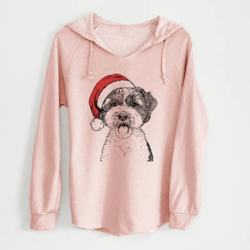 Santa Bella the Cockapoo - Cali Wave Hooded Sweatshirt Hoodie with Gradient Ombre Colorful