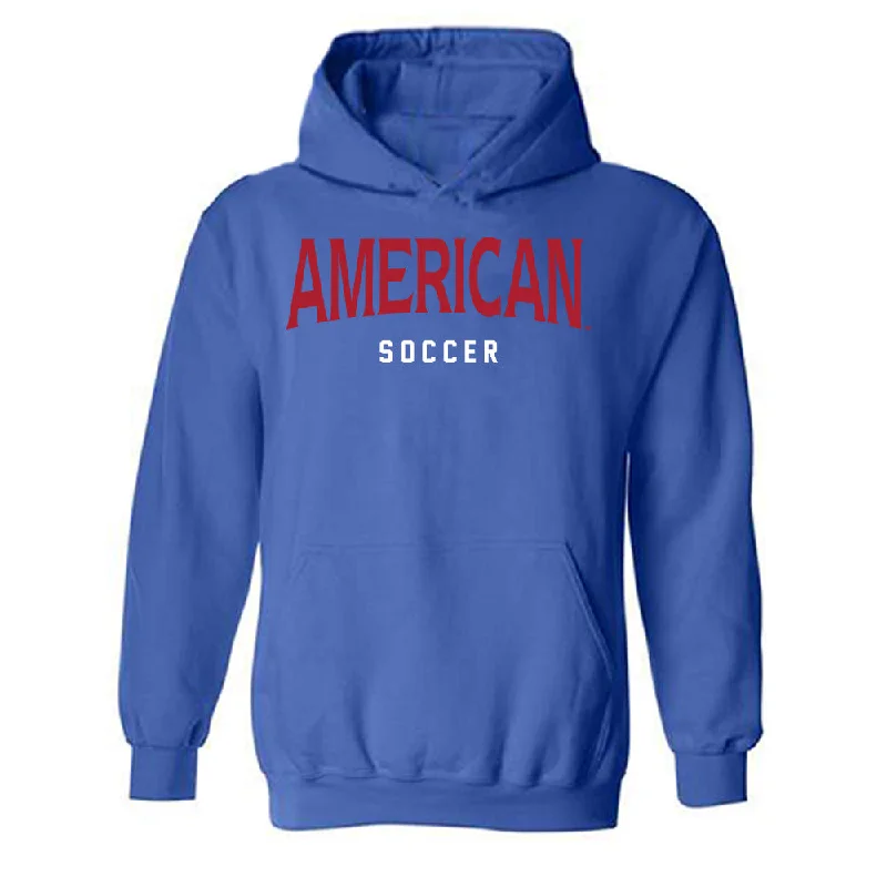 American - NCAA Women's Soccer : Mia De Villegas-Decker - Hooded Sweatshirt Hoodie with Zipper Versatile Modern