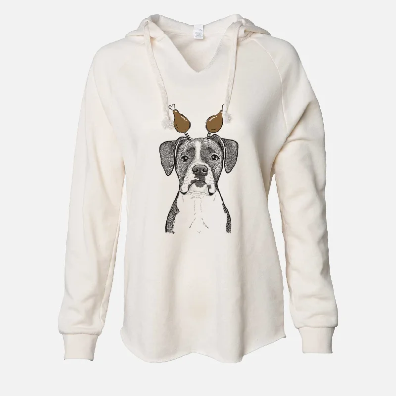 Thanksgiving Annie the Boxer - Cali Wave Hooded Sweatshirt Hoodie Jacket Zipper Layering