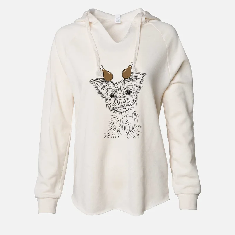 Thanksgiving Bingo the Yorkshire Terrier - Cali Wave Hooded Sweatshirt Hoodie with Tie-Dye Psychedelic Retro