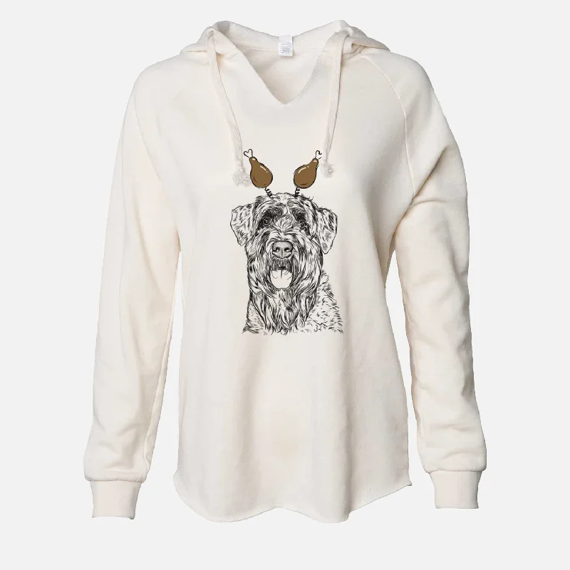 Thanksgiving Bonnie the Bouvier Des Flandres - Cali Wave Hooded Sweatshirt Hoodie with Hem Raw Edge Edgy Unfinished Thanksgiving Bonnie the Bouvier Des Flandres - Cali Wave Hooded Sweatshirt Hoodie with Hem Raw Edge Edgy Unfinished