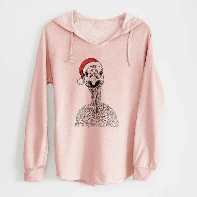 Santa Gobble the Turkey - Cali Wave Hooded Sweatshirt Hoodie with Hood Adjustable Protection