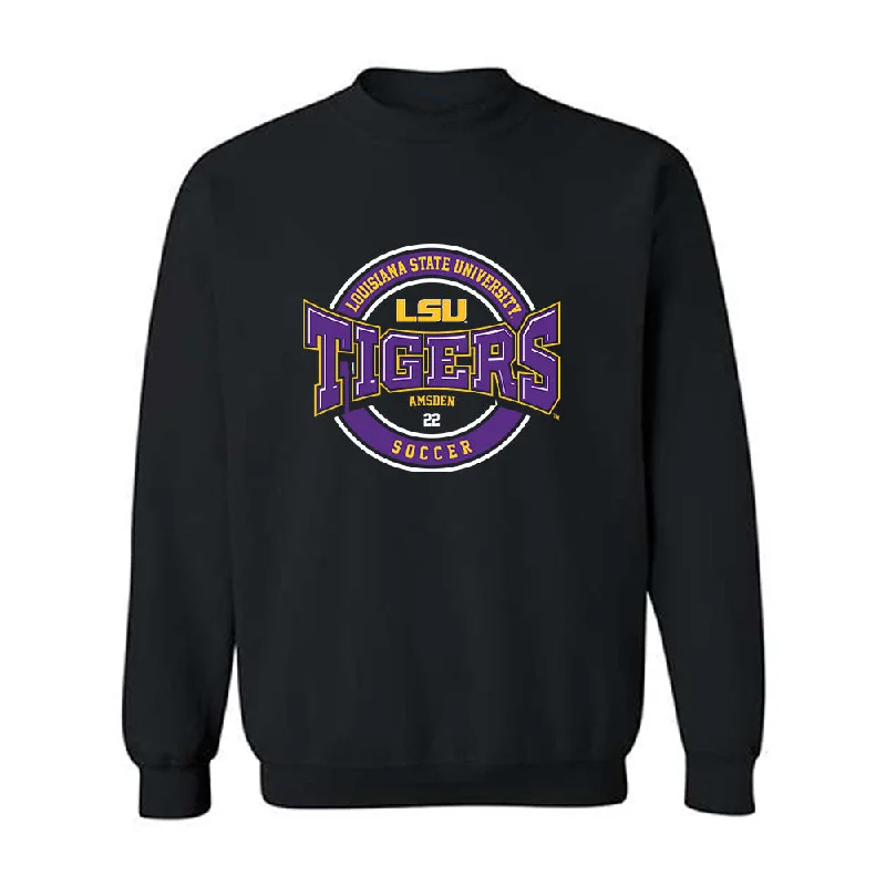 LSU - NCAA Women's Soccer : Ava Amsden - Classic Fashion Shersey Crewneck Sweatshirt Hoodie with Exposed Zipper Edgy Industrial