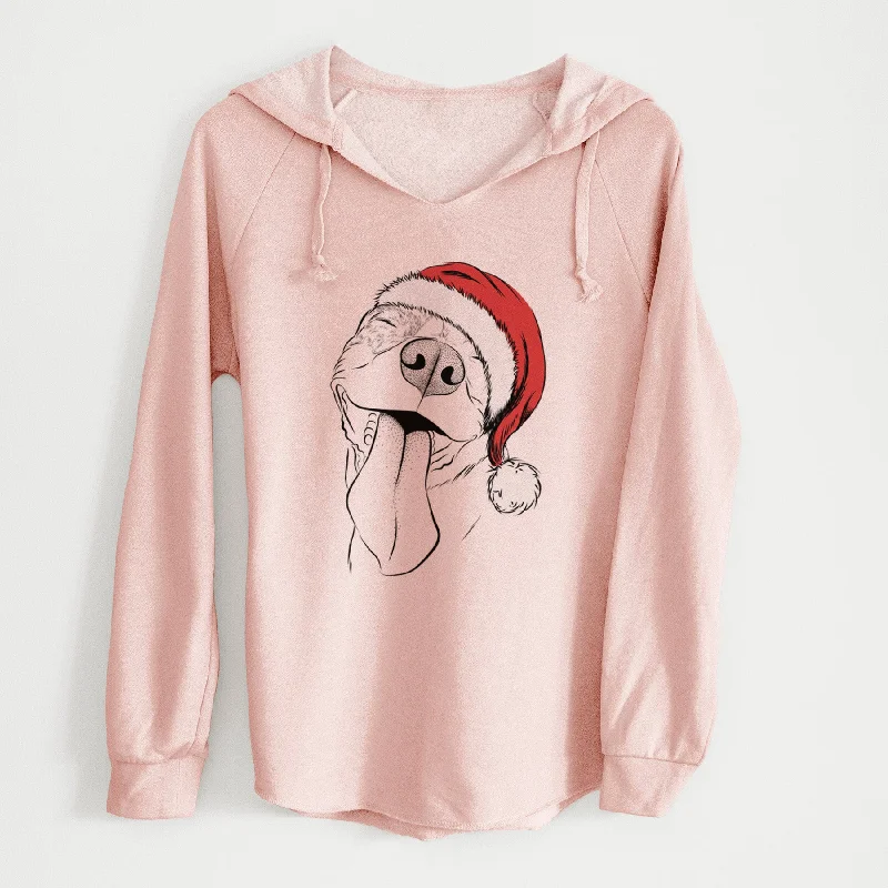 Santa Xena the American Staffordshire Terrier - Cali Wave Hooded Sweatshirt Hoodie with Illustration Artistic Creative