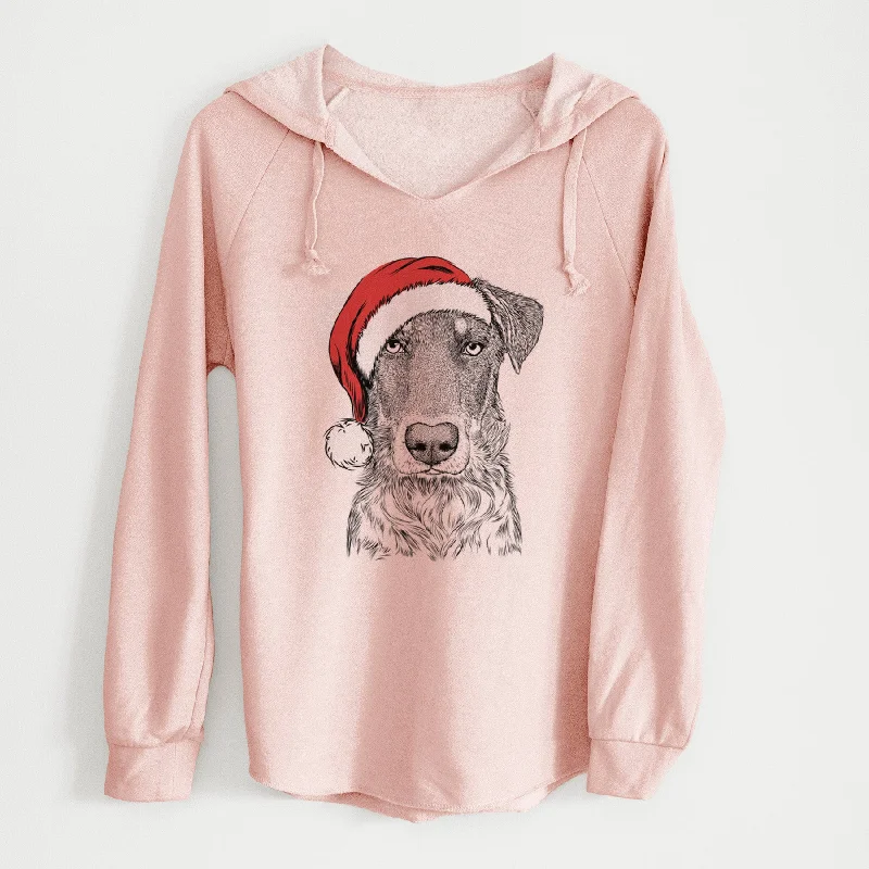 Santa Wesson the Beauceron - Cali Wave Hooded Sweatshirt Hoodie with Neon Bright Vibrant
