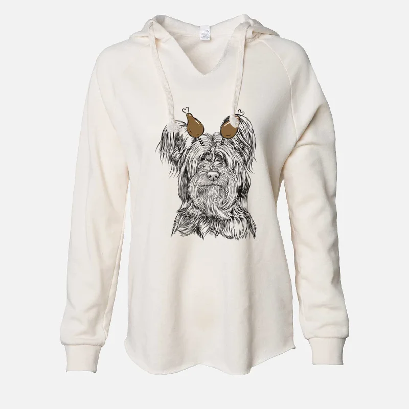 Thanksgiving Bandit the Skye Terrier - Cali Wave Hooded Sweatshirt Hoodie with Rhinestones Sparkly Elegant