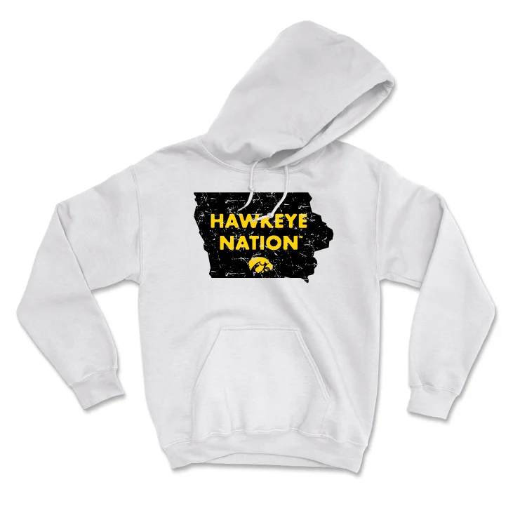 Women's Volleyball White State Hoodie - Gabby Deery Hoodie with Cropped Fit Short Trendy