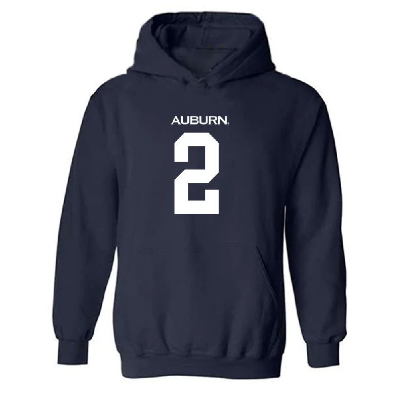 Auburn - NCAA Women's Soccer : Madeline Stoddard - Replica Shersey Hooded Sweatshirt Hoodie with Button Placket Classic Preppy