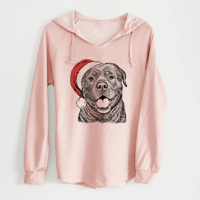 Santa Kojak the Rottweiler - Cali Wave Hooded Sweatshirt Hoodie with Mesh Breathable Sporty