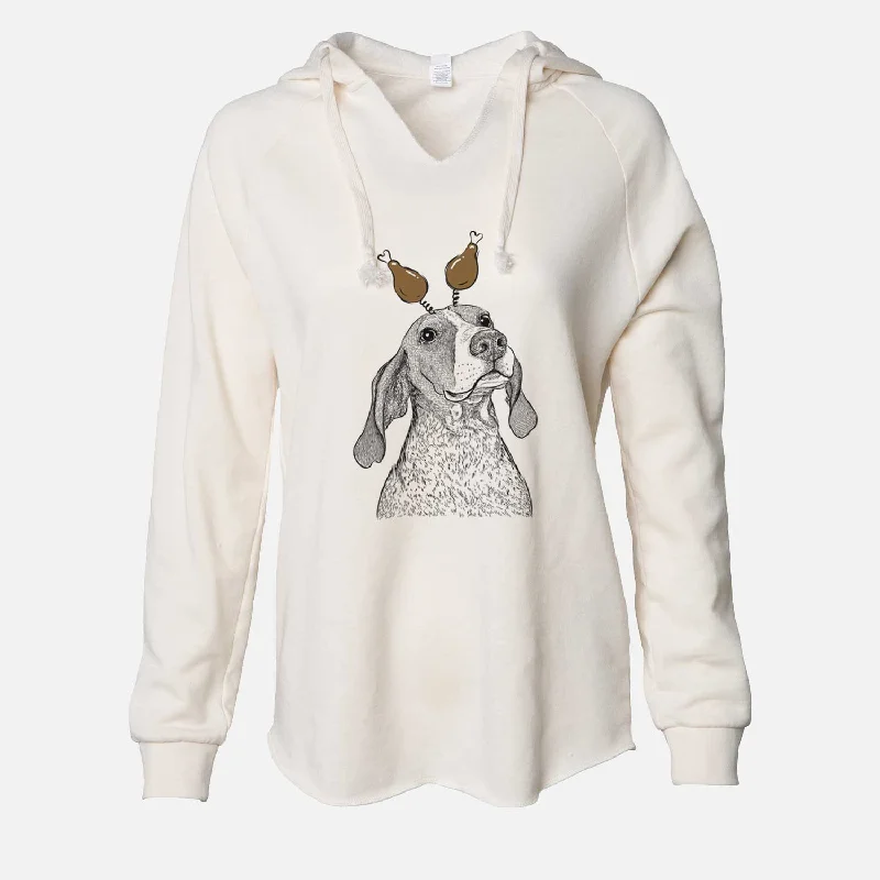 Thanksgiving Chester the Red Tick Coonhound - Cali Wave Hooded Sweatshirt Hoodie with Oversized Fit Loose Comfortable