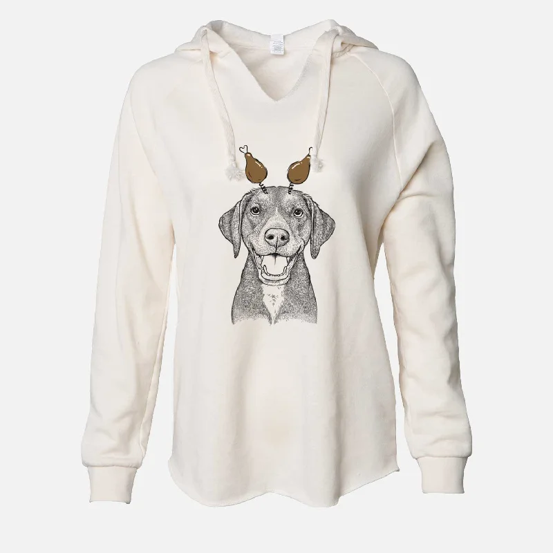 Thanksgiving Beaver the Hound Mix - Cali Wave Hooded Sweatshirt Hoodie with Ribbed Hem Stretchable Secure