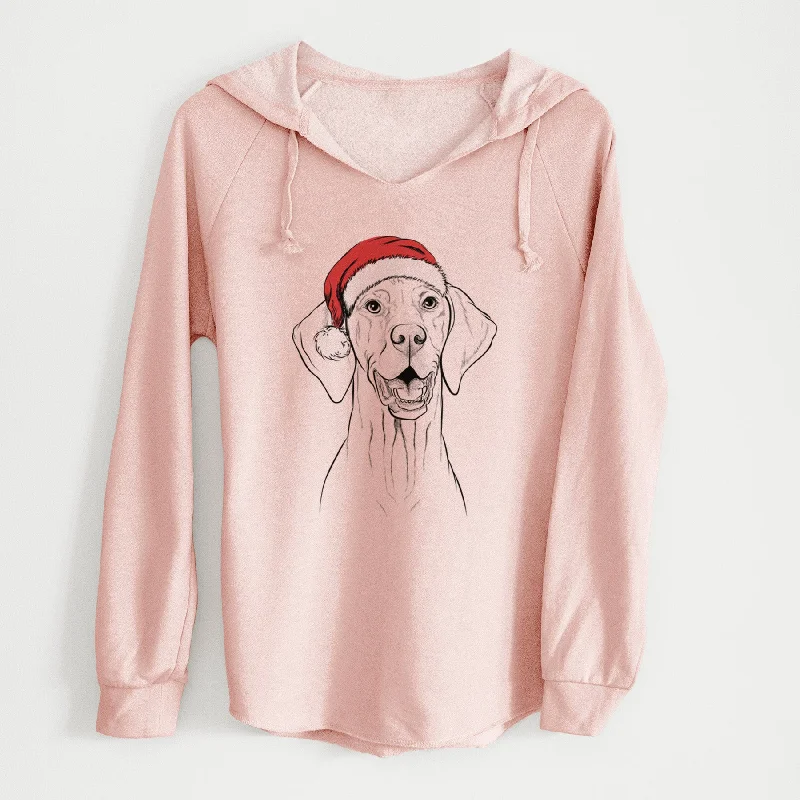 Santa Wesley the Vizsla - Cali Wave Hooded Sweatshirt Hoodie with Print Artistic Unique