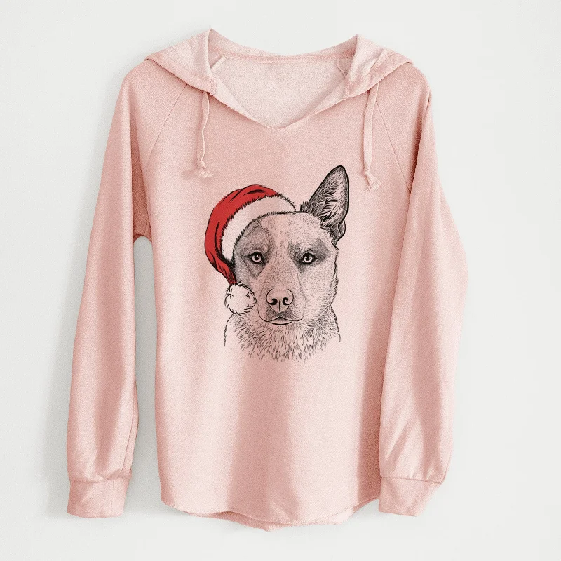 Santa Snap the Australian Cattle Dog - Cali Wave Hooded Sweatshirt Hoodie with Relaxed Fit Easy Casual