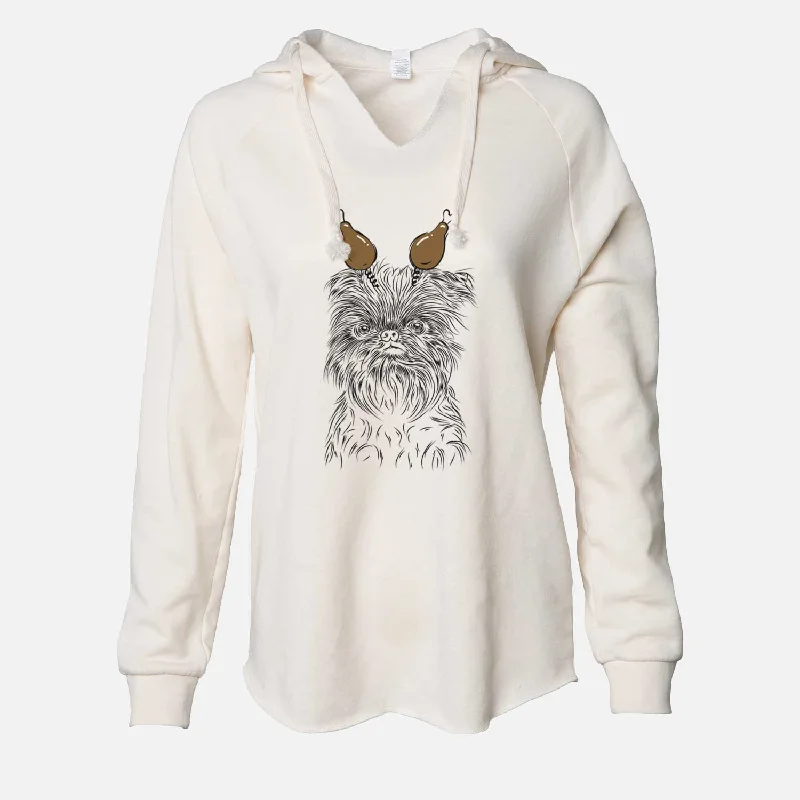 Thanksgiving Alo the Brussels Griffon - Cali Wave Hooded Sweatshirt Hoodie with Tie-Dye Psychedelic Retro
