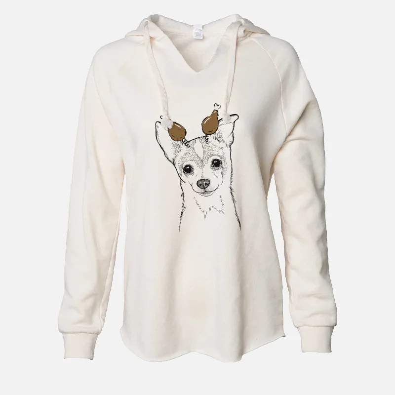 Thanksgiving Buggy the Chihuahua - Cali Wave Hooded Sweatshirt Hoodie with Exposed Zipper Edgy Industrial Thanksgiving Buggy the Chihuahua - Cali Wave Hooded Sweatshirt Hoodie with Exposed Zipper Edgy Industrial
