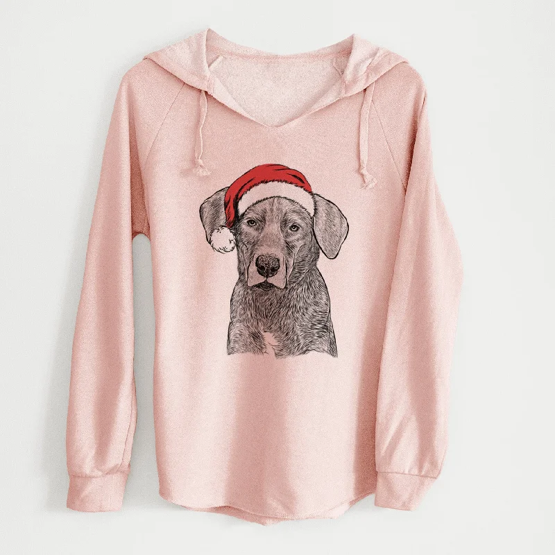 Santa Tom the Lab Dane Mix - Cali Wave Hooded Sweatshirt Hoodie with Embroidery Detailed Premium