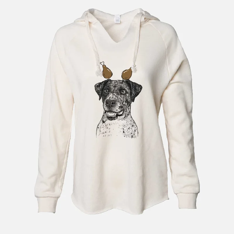 Thanksgiving Argos the Catahoula - Cali Wave Hooded Sweatshirt Hoodie with Hem Ribbing Snug Secure