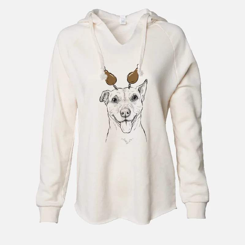 Thanksgiving Annie Belle the Pitbull Mix - Cali Wave Hooded Sweatshirt Hoodie Crop Top Short Trendy