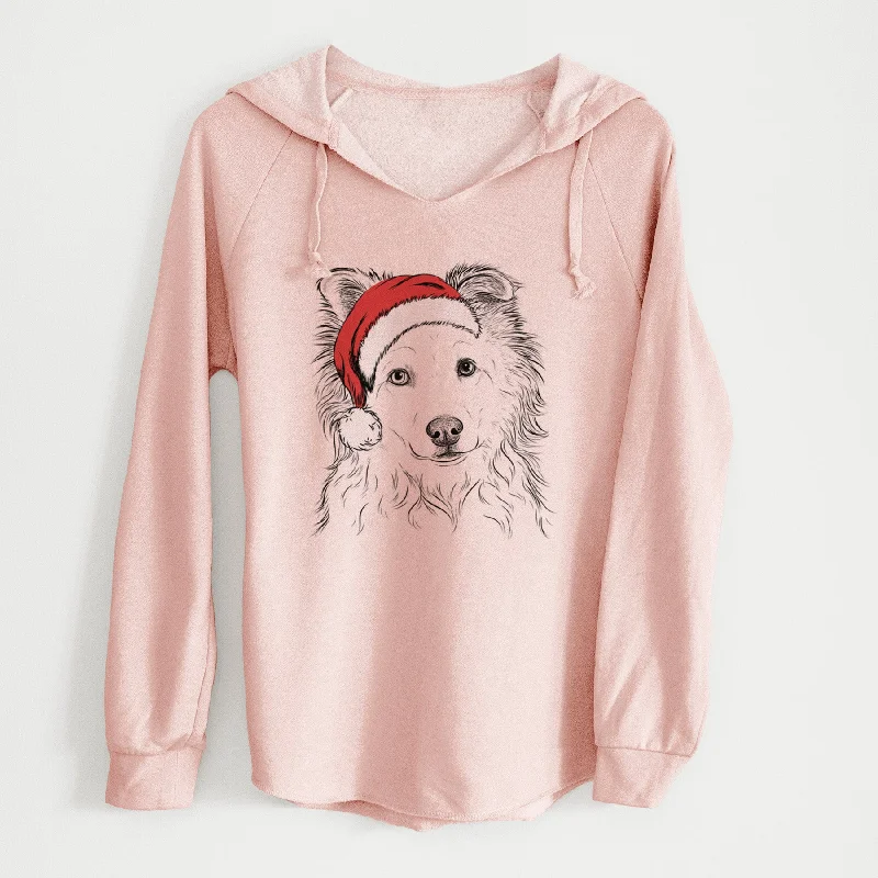 Santa Bonsai the Mixed Breed - Cali Wave Hooded Sweatshirt Hoodie with Side Slits Relaxed Casual
