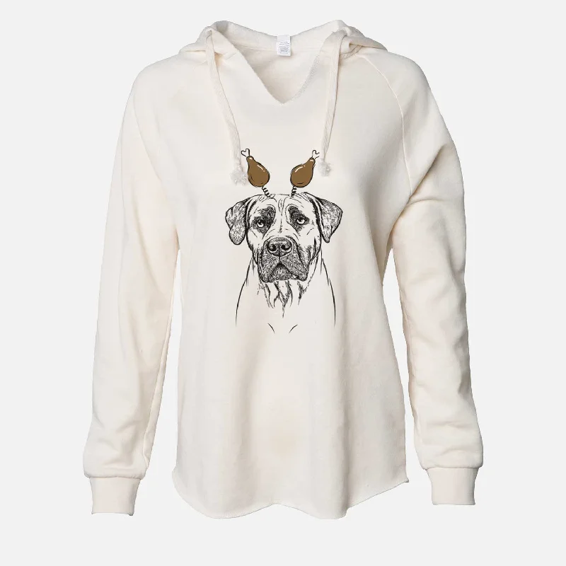 Thanksgiving Boris the Boerboel - Cali Wave Hooded Sweatshirt Hoodie with Back Slit Movement Comfort Thanksgiving Boris the Boerboel - Cali Wave Hooded Sweatshirt Hoodie with Back Slit Movement Comfort